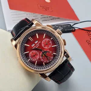 Patek Philippe Calendar Automatic Leather Watch