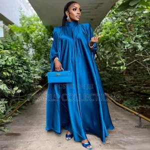 Blue and Gold Full Length Big Gown
