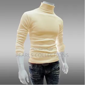 Blue Turtle Neck Polo for Men