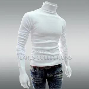 White Turtle Neck Polo for Men