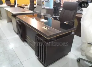 Glass/Wooden Top Executive Office Table
