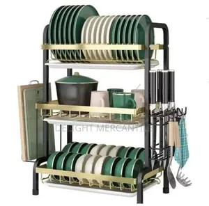 3 Steps Dish Rack With Drainer