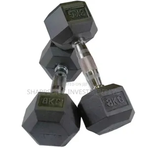 8kg Rubber Hex Dumbell ( Pair)
