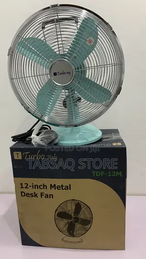 Turbo Italy 12-Inch Metal Desk Fan