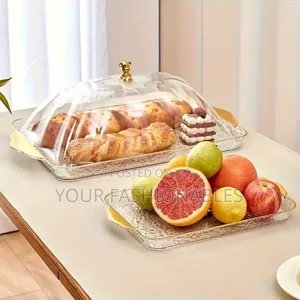 Acrylic Food Tray With Cover Set