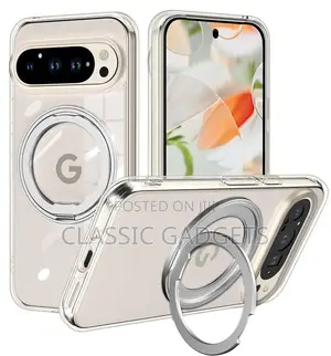 Crystal Clear Magsafe Saw With 360 Magnetic Stand for Google Pixel 10