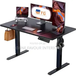 New Modern Adjustable Electric Table - 1.4m - Black