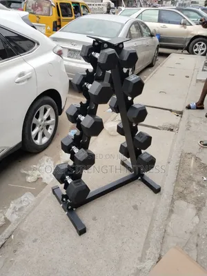 Complete Hexagon Dumbbell Set With Storage Dumbbell Rack
