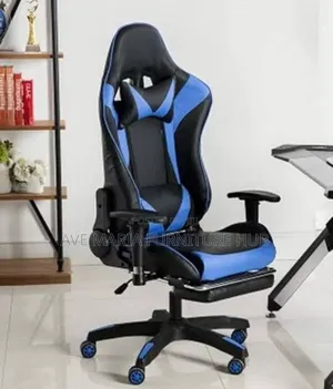 High Back Executive Gaming Chair With Adjustable Footrest.