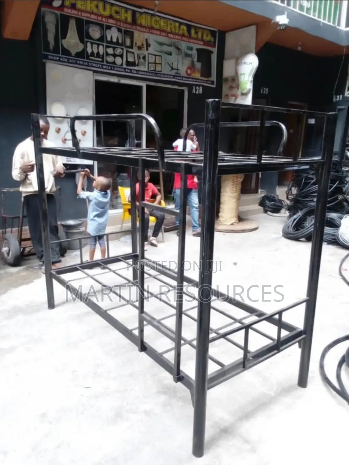 Solid Metal Double Bunk Bed