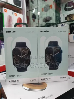 Green Lion Active 10 46mm 2.07'' Bluetooth Smartwatch - Black