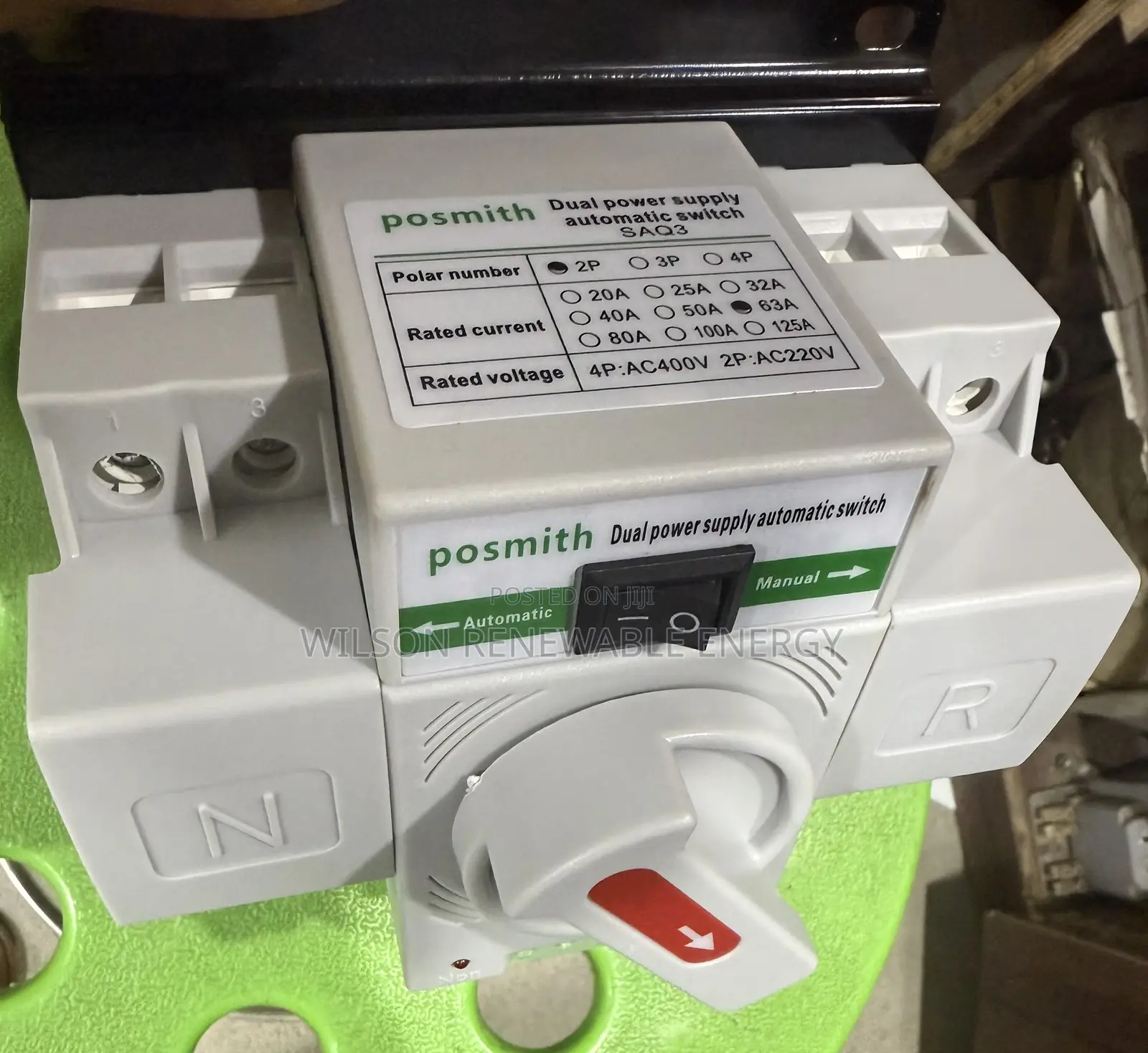 63a/2pole Posmith Automatic Changeover Switch