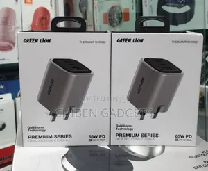 Green Lion Premium Series Foldable Wall Charger Uk Plug Pd 65w Gray