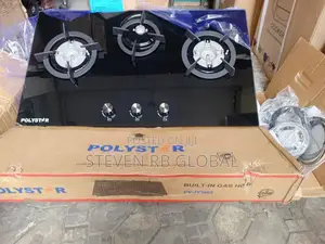 Polystar 3 Burner Built-in/Inbuilt Gas Hob With Tempered Glass -Jy3802