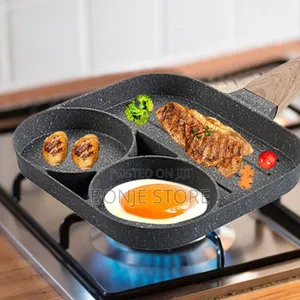 3-Hole Frying Pot Pan Thickened Omelet Pan Non-Stick Egg Pancake Steak