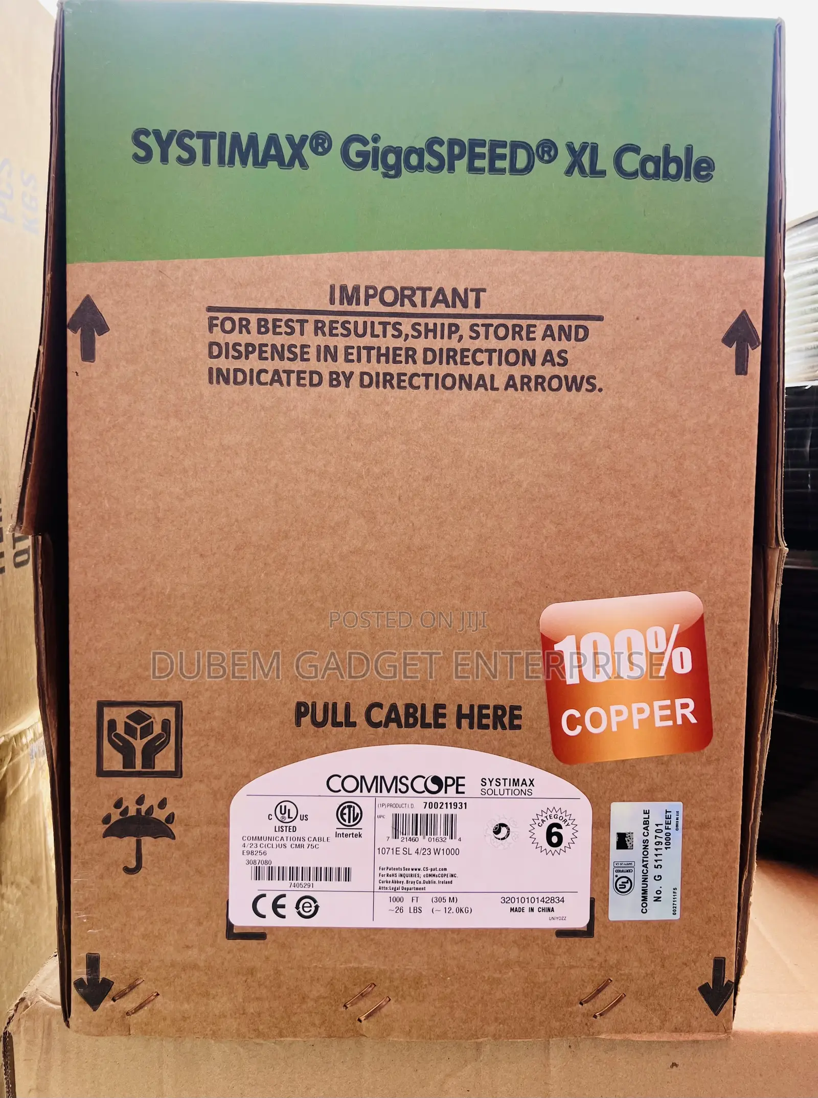 Commscope Cat6 Cable 100% Copper