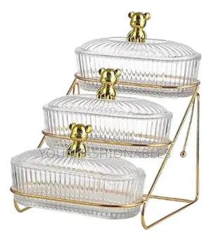 3 Tier Acrylic Fruit And Dessert Bowls With Lid