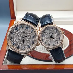 Original Piaget Unisex Quartz Black Genuine Leather Watch