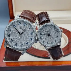 Original Piaget Unisex Iced Brown Genuine Leather Watch