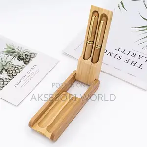 High Quality Two Wooden Pen in a Box Corporate Gift Set