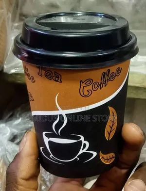 8oz Paper Cups With Cover Design Pack of 50pcs