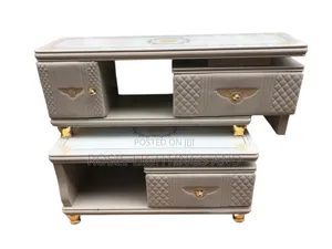 Modern Living Room Tv Stand and Table ( Coated Leather) Wood