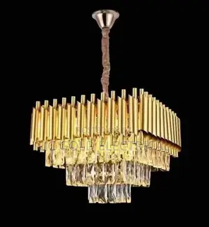 Luxury Crystal Pendant Lamp Modern Villa Living Room Lights Lustre