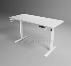 White Electric Adjustable Table