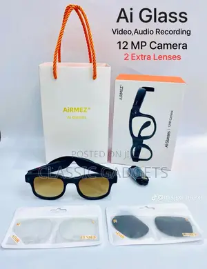 Airmez Al Sunglasses With 12 Mp Camera For Video , Audio Recording
