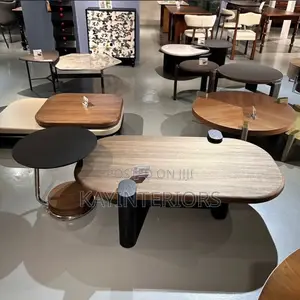 Wooden Center Table + Side Stool