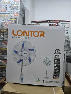 Lontor 18inch Rechargeable Standing Fan