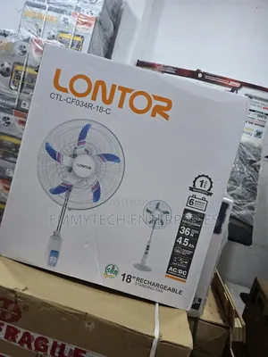 This Is Lontor 18inch Rechargeable Standing Fan