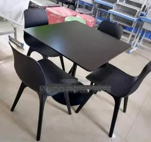 Black Square Dining Table With 4 Chairs