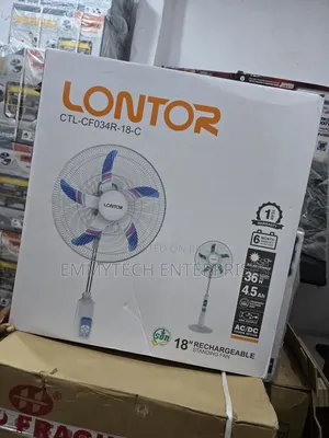 18inch Lontor Rechargeable Standing Fan With Warranty