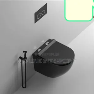 Black Modern Wall Hung Wc