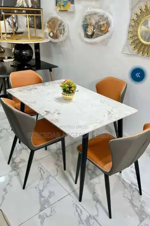 Marble Top Dinning Table Set by 4