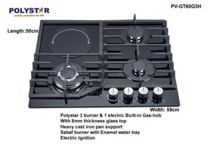 3 + 1 Polystar Inbuilt Gas Cooker