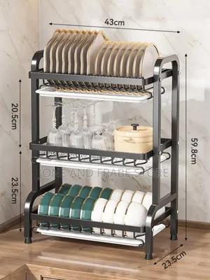 3 Layer/Tier Plate Rack Without Accessories