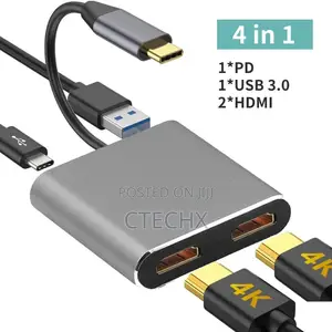 4 in 1 Type C Docking Station 60hz Hdmi Adapter for Macbook Pro/Air