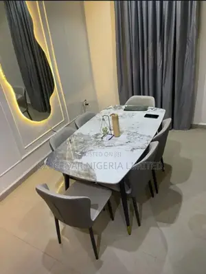 Marble Top Dinning Set by 6 Chairs