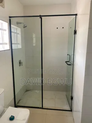Shower Glass With Hinged Door