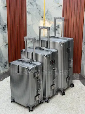 Set of 3 Cup Holder Aluminum Luggage Boxes