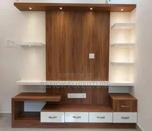 Wooden Design Tv Stand and Shelves