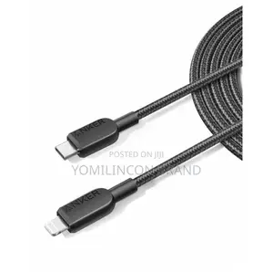 Anker 322 Usb - C to Lightning Cable (10ft Braided) Black