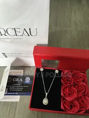 VVS Moissanite Sterling Silver Earring Necklace Combo
