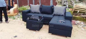 L Shaped Fabric Sofa It's Available With Center Table
