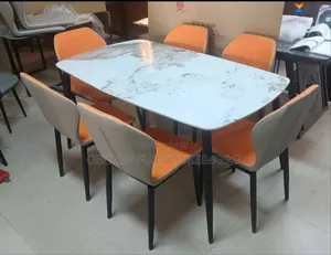 Portable Marble Dining Table 6 Seaters