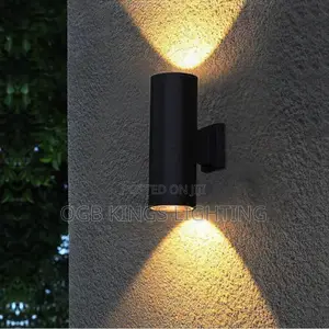 Black Gray Up Down Outdoor Wall Light