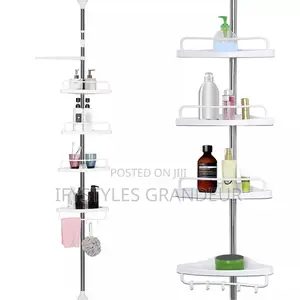 4 Layer Shower Corner Storage Rack With Towel Rails
