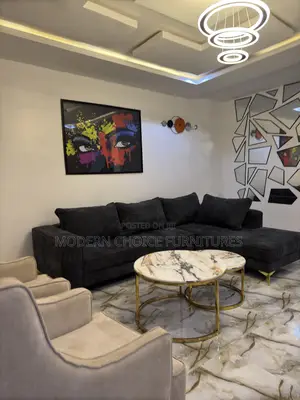 L Shaped Sofa With 2 Accent Chair Up for Grab